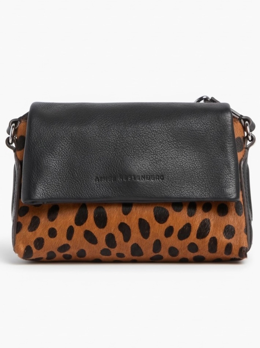 Aimee Kestenberg Leather Crossbody Genuine Calf Hair Cheetah Inner Pockets
